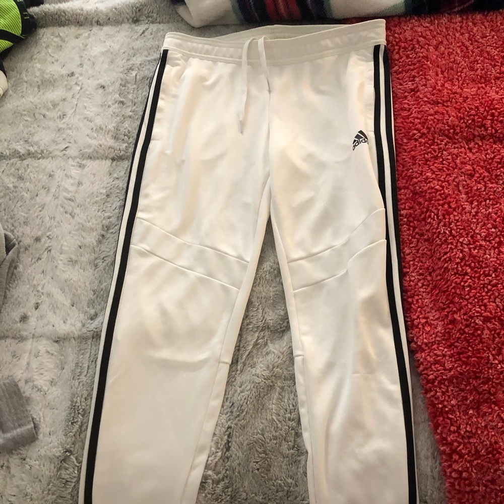 White adidas sweatpants/joggers, size M womens